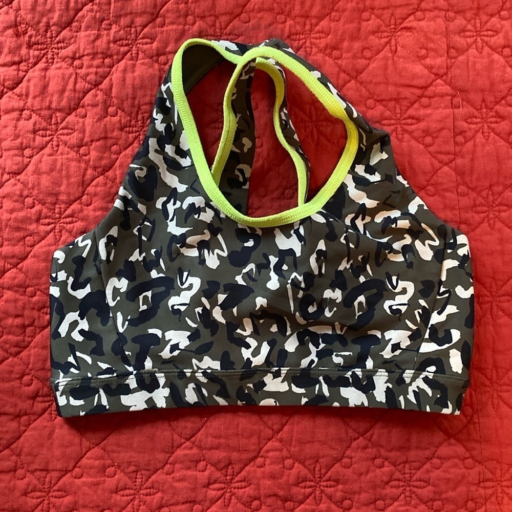 Camouflage sports bra